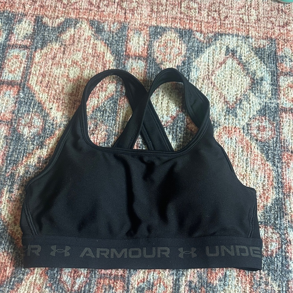 Under Armour Black Sports Bra with Gray Accents